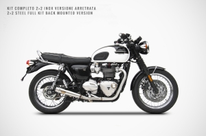 ZARD 2>2 Auspuff-Kit Triumph Bonneville T100 und T120 BJ 2017-20