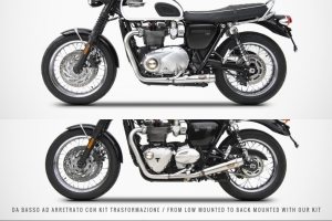 ZARD 2>2 Auspuff-Kit Triumph Bonneville T100 und T120 BJ 2017-20