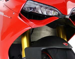 Motocorse titanium watercooler protector Panigale V2 & V4 and Streetfighter V4