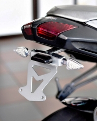 Motocorse licence plate support with led plate light Brutale