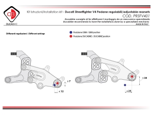 Ducabike foot pegs kit Ducati Streetfighter V4