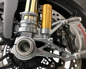 Motocorse caliper radial mounts kit Panigale V2 & V4 for hlins forks