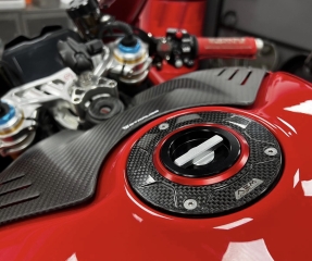 AEM factory quick lock fuel cap carbon gear Ducati